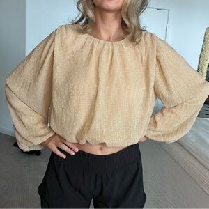 Blu Pepper Gold Textured Blouse